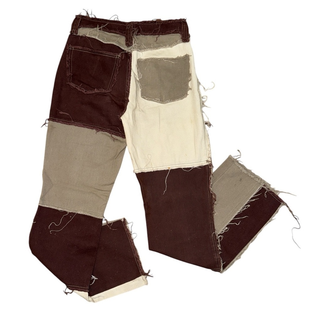 Jaded London distressed brown tan neutral flare jeans women’s size 25 - Picture 2 of 8